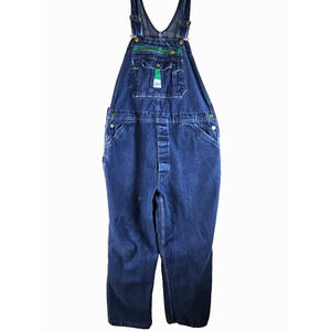 Liberty Men's Bib Overalls 38x29 Carpenter Blue Denim Farmer Jeans Trucker Work